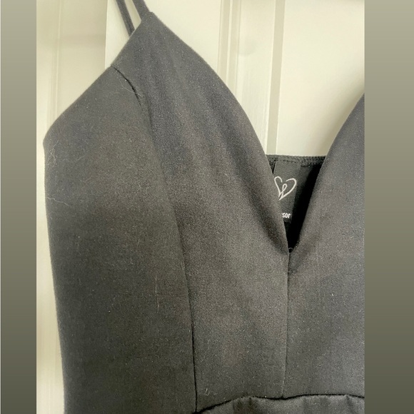 Windsor Black Suede Mini Dress - Size Small - Picture 3 of 4